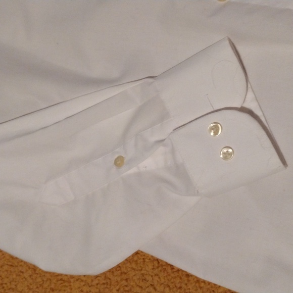 Chaps white dress shirt 15-15 1/2. 33-33 button down twill - Picture 5 of 8